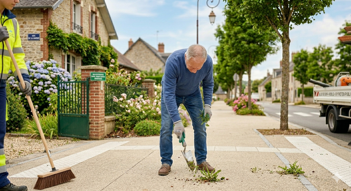 Entretien des trottoirs devant chez soi