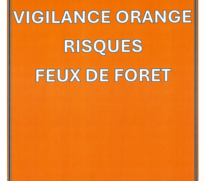 VIGILANCE ORANGE RISQUE FEUX DE FORET