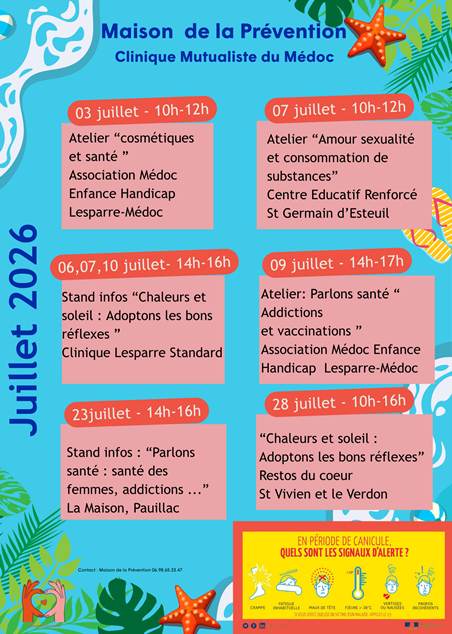 Actions Maison de la Prévention – Clinique Mutualiste du Médoc